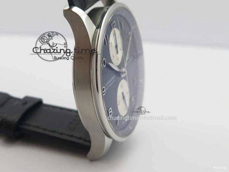 MIROTIME 0217 Modern Portuguese IW371404 ZF V3 1:1 Best Edition SS Black Dial On Black Leather Strap A 7267